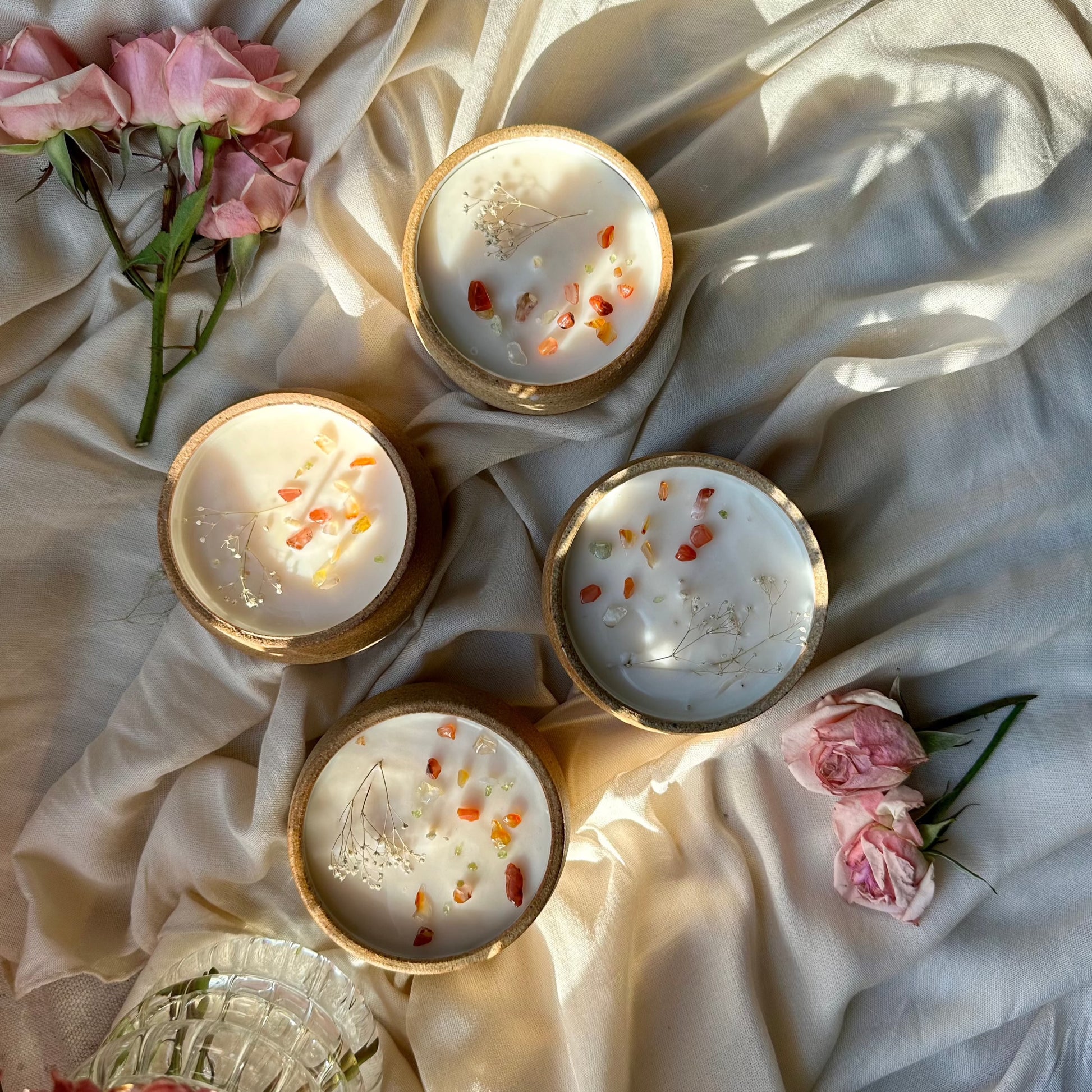 collection of 8oz dome candles from the bowman soltree candle collection